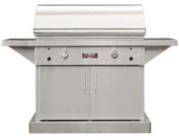 TEC Infrared Grills Sterling Patio 44 Inch Grill on Stainless Cabinet 2 Shelves- Natural