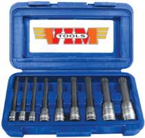 VIM Tools XZN400 9 Pc. XZN Triple Square Long Bit Set