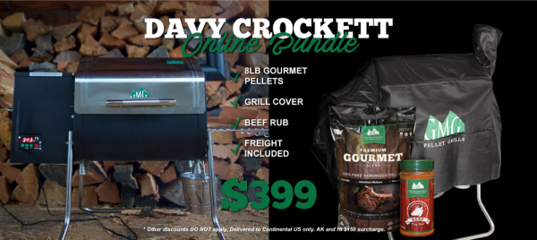 Free Shipping and Free Accessories on Davy Crockett Wifi Tailgate Pellet Grill Package