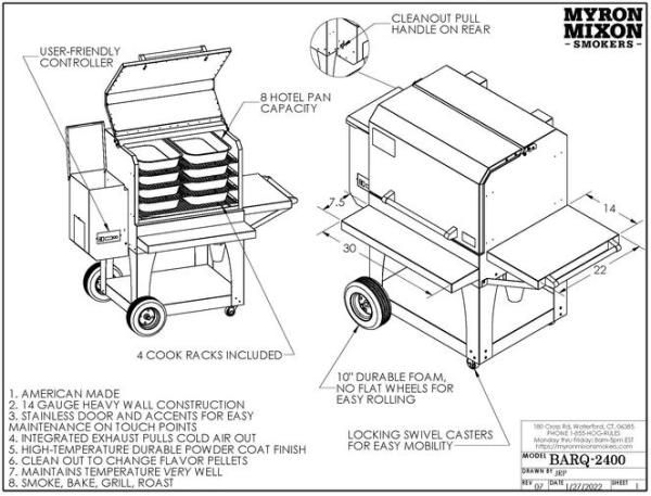 Myron Mixon BARQ-2400 WiFi Pellet Grill for Sale Online |  Order Today