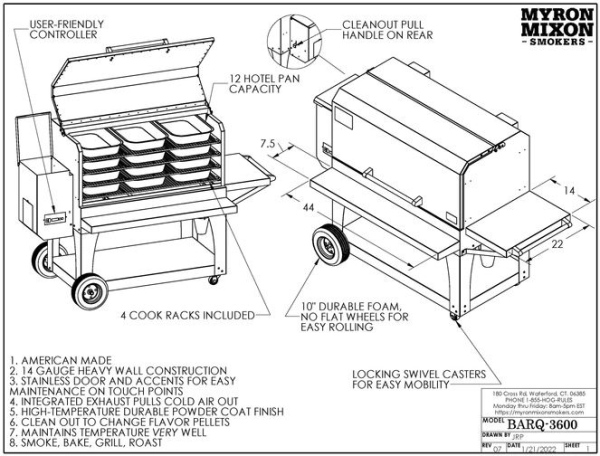 Myron Mixon BARQ-3600 WiFi Pellet Grill for Sale Online |  Order Today