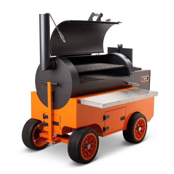 Yoder Cimarron Orange Competition Cart Pellet Grill for Sale Online |  Order Today