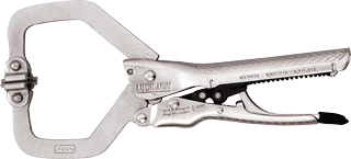 Lock Jaw 06201 7" Swivel Pad Self-Adjusting C-Clamp Pliers