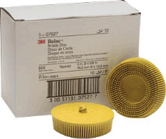 3M 07527 3” Medium Roloc Bristle Discs, 10 Ct.