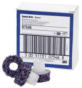 3M 07546 Roloc Brake Hub Cleaning Discs, 1-1/2" x 5/8", 10 Ct.