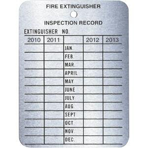 Metal 4 Year Inspection Tag, 2009-2012