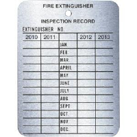 Metal 4 Year Inspection Tag, 2009-2012