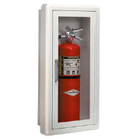 JL Industries 1015F10 Full Glass Flat Trim Extinguisher Cabinet