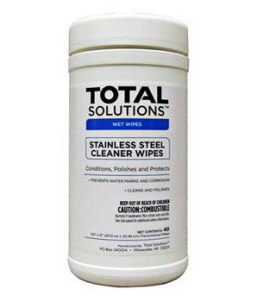Total Solutions 1549 Stainless Steel Cleaner Wipes, 9.5" X 12", 6/Cs Total Solutions 1549 Stainless Steel Cleaner Wipes, 9.5" X 12", 6/Cs