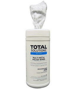 Total Solutions 1575 Multi-Metal Polish Wipes, 40 Ct, 9.5" X 12", 6 /Cs