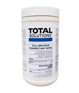 Total Solutions 1616 Full Spectrum Disinfectant Wipes, 6" X 7", 180 Wipes 6/ Cs