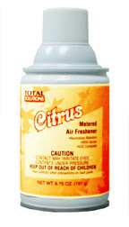 Total Solutions 8425 Citrus Metered Air Freshener, 12 oz cans, 6.75 oz net wt. 12/Cs