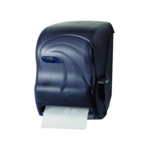 San Jamar T1290TBK Oceans&#174; Savvy&#8482; Lever Roll Towel Dispenser w/ Auto Transfer