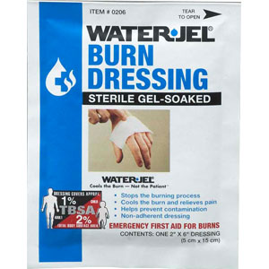 Water-Jel 020660 2&#34; x 6&#34; Burn Dressings (15/Box)