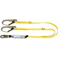 MSA 10072475 Workman® Energy Absorbing Lanyard,(2)GL3100, Twin