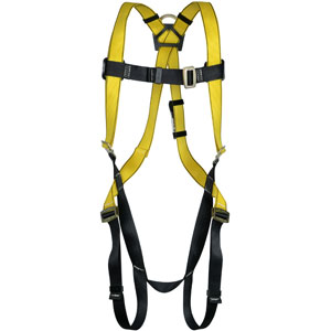 MSA 10072479 Workman Harness w/ Qwik-Fit Chest/Leg Straps,B D-Rings, Std.