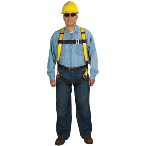 MSA 10072491 Workman Harness w/ Chest &amp; TB Leg Straps, B/H D-Rings, Std.