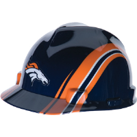 MSA 10098073 Officially Licensed NFL V-Gard® Hard Hats, Denver Broncos
