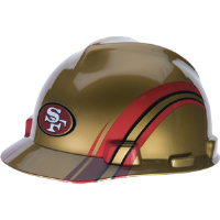 MSA 10098090 Officially Licensed NFL V-Gard® Hard Hats, San Francisco 49ers