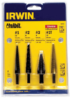 Irwin 10228 4 Pc. Unibit Step Drill Set