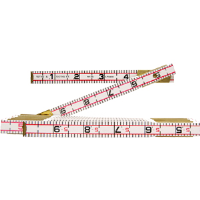 Cooper Tools 1066D Red End® Engineer's Scale Wood Rule,5/8" x 6'