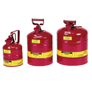 Justrite 10555 Type I Safety Cans, 2-1/2 gal, Red Justrite 10555 Type I Safety Cans, 2-1/2 gal, Red