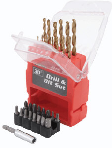 Titan 11004 30 Pc. Titanium Drill Bit Set