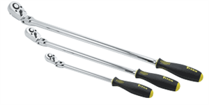 Titan 11075 3 Pc. Extra Long Flex Head Ratchet Set