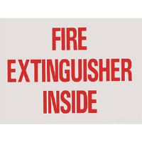 "FIRE EXTINGUISHER INSIDE" Self-Adhesive, Vinyl Sign