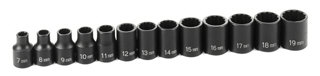 Grey Pneumatic 1203M 3/8&quot; Drive 13 Pc. 12 Pt. Socket Set