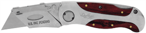 Sheffield 12115 Wood Grain Folding Lockback Utility Knife