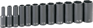 Grey Pneumatic 1213D 12 Pc. 3/8&#39;&#39; Drive Deep Length Fractional Set 