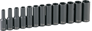 Grey Pneumatic 1213MD 13 Pc. 3/8&#39;&#39; Drive Deep Length Metric Set