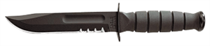 KA-BAR 1259 Short Black KA-BAR, Serrated Edge Knife