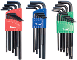 Titan 12720 3 Pc. Long Arm Hex Key Set