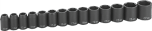 Grey Pneumatic 1412M 14 Pc. 1/2&#39;&#39; Drive Standard Length Metric Set