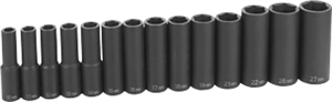 Grey Pneumatic 1412MD 14 Pc. 1/2&#39;&#39; Drive Deep Length Metric Set