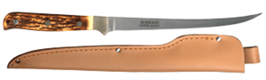 Schrade Knives 167UHCP 12" SteelHead Fillet Knife w/ Leather Sheath 