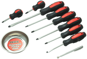 Titan 17240 10 Pc. Screwdriver Set w/ Magnetic Dish