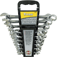 Titan 17399 30 Pc. Standard/Stubby Combination Wrench Set