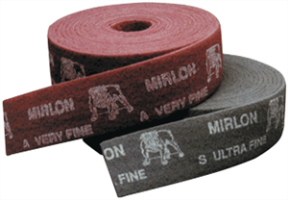 Mirka 18-573-448 Mirlon Scuff Rolls 4"x10 yard -Gray/Ultra Fine