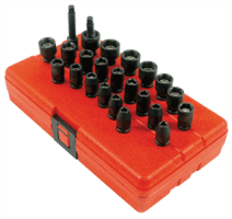 Sunex 1818 23 Pc. SAE/Metric Master Magnetic Socket Set, 1/4" 