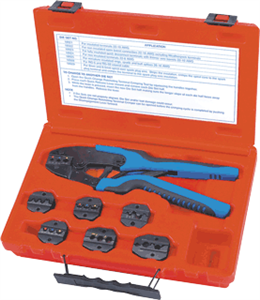 S &amp; G Tool Aid 18960 QUICK CHANGE RATCHETING TERMINAL CRIMPING KIT