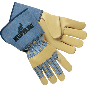 MCR Safety 1936M Mustang&#153; Premium Leather Palm, 4.5&#34;Gauntlet,M,(Dz.)