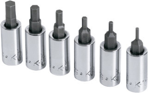 SK Hand Tools 19732 6 Pc. 1/4" Drive Metric Hex Bit Socket Set