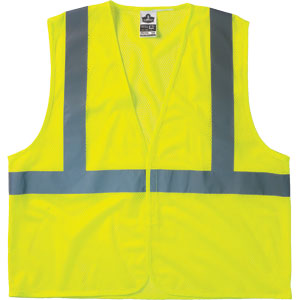 Ergodyne 21027 GloWear&reg; 8210HL Class 2 Economy Vest Lime, 2XL/3XL