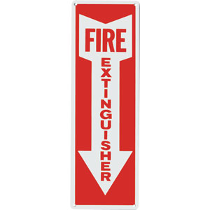 &#34;FIRE EXTINGUISHER&#34; Arrow Aluminum Sign
