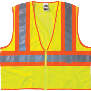 Ergodyne 21325 GloWear&reg; 8230Z Class 2 Two-Tone Vest Lime, L - XL