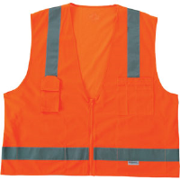 Ergodyne 21417 GloWear® 8250Z Class 2 Surveyors Vest Orange, 2XL - 3XL