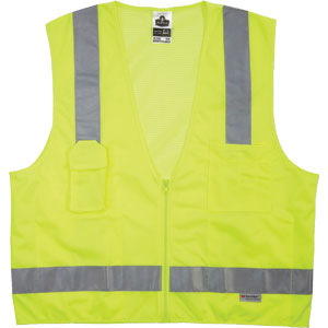 Ergodyne 21427 GloWear&reg; 8250Z Class 2 Surveyors Vest Lime, 2XL - 3XL